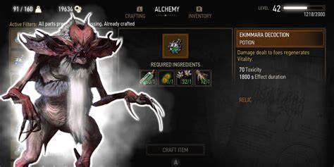 witcher 3 ekimmara decoction.